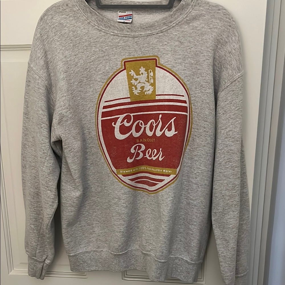 EUC COORS BEER GRAY CREWNECK - Size M!
